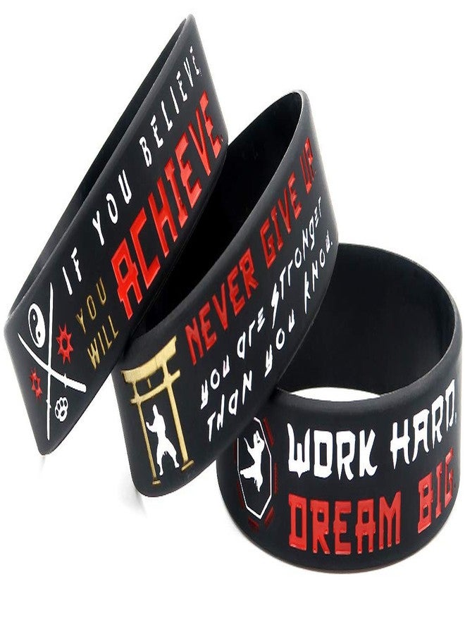 Inkstone Martial Arts Wristbands with Motivational Quotes Karate Ninja Theme Party Favors - Image 3