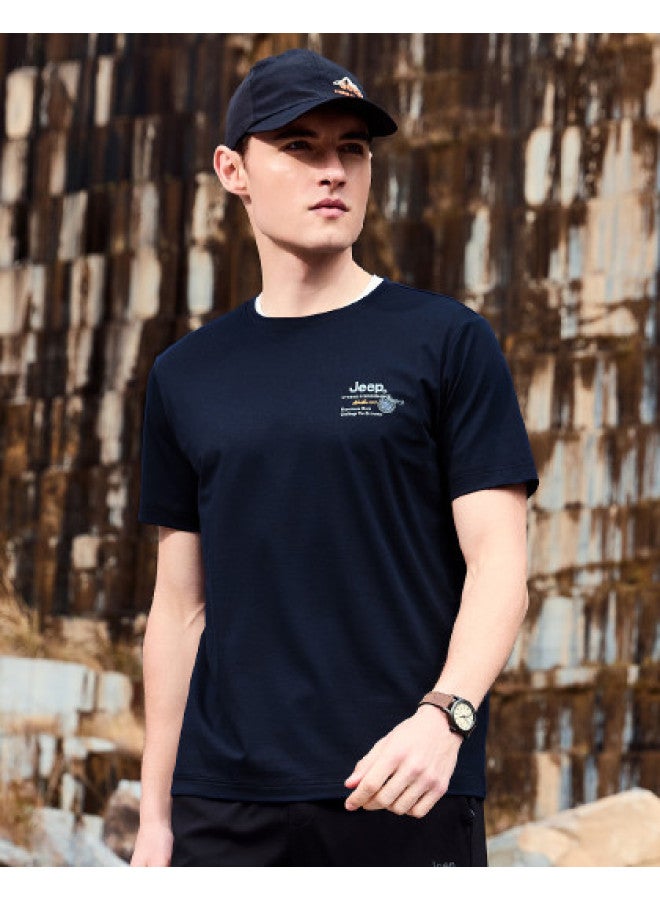 Jeep Outdoor Casual Men's Sports T-shirt Round Neck Short Sleeve Tee Summer Soft Skin-friendly Comfortable Versatile Fashion T-shirt - Image 1