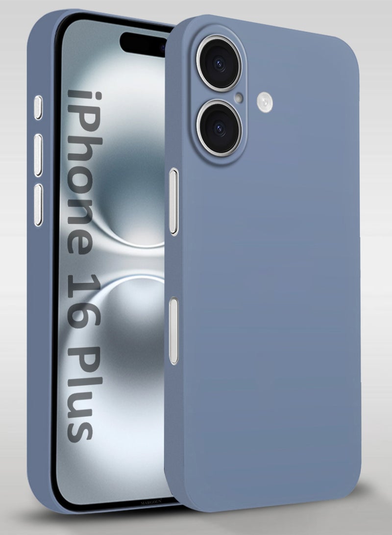 CATANES Thin Case for iPhone 16 Plus , Back Cover Sturdy Durable Ultra-Thin Case Drop Protection Cover Clear - Blue - Image 1