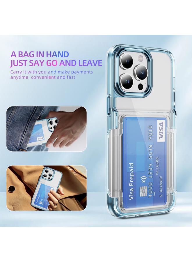 Zaboon Case For iPhone 13 Pro Card Holder Acrylic Hybrid TPU Phone Case - Image 4