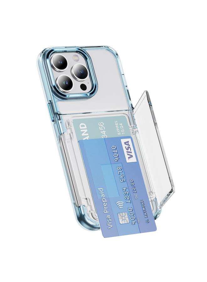 Zaboon Case For iPhone 13 Pro Card Holder Acrylic Hybrid TPU Phone Case - Image 1