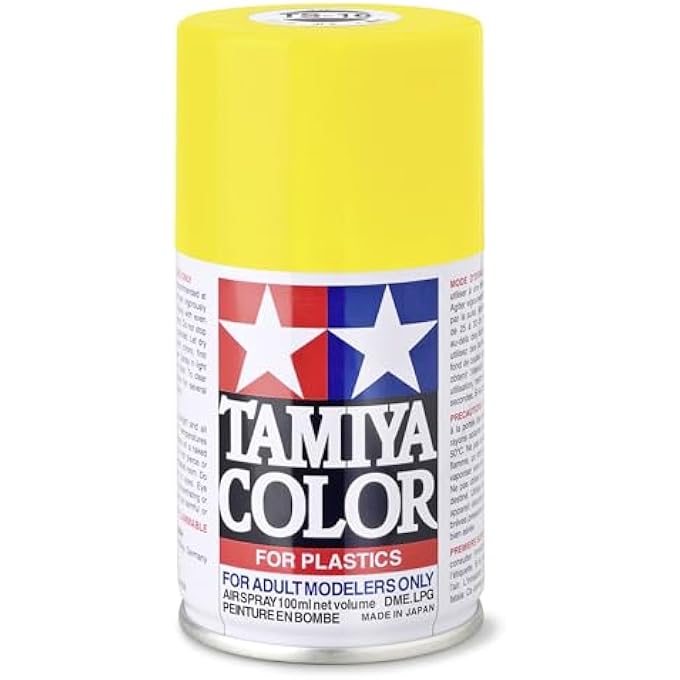 Tamiya YELLOW LACQUER SPRAY PAINT, 3OZ - TS-16 -TAM85016 - Image 1