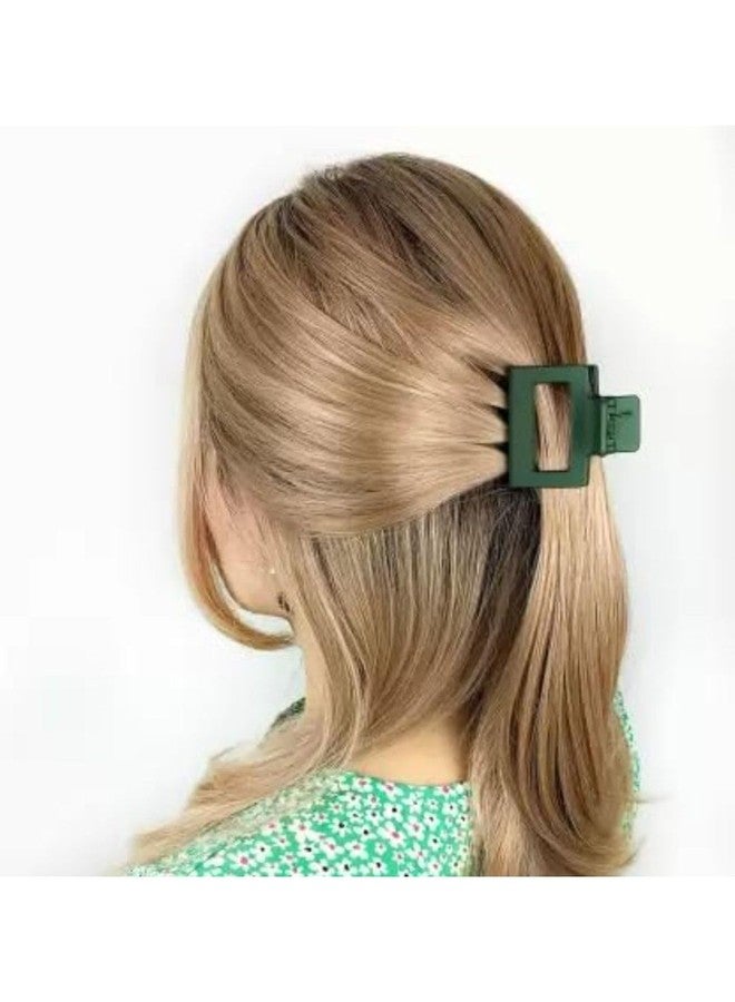 Kalaneet Set of 6 Plastic Rectangle Hair Claw Matte Solid Color,Non-Slip Catch Hair Clips Jumbo Hair Styling Accessories - Assorted Color (Beauty Multi 61) - Image 3