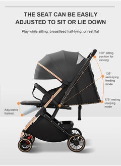 Baby Stroller, Travel System Pram, Lightweight Stroller, Reversible Handle,Travel Stroller with Adjustabel Footrest and Backrest, Can Sit and Lie - pzsku/Z2184AF9DA29224D8DA2BZ/45/_/1735884198/8317c8eb-4635-4a43-9b32-1e87ec3acf1a