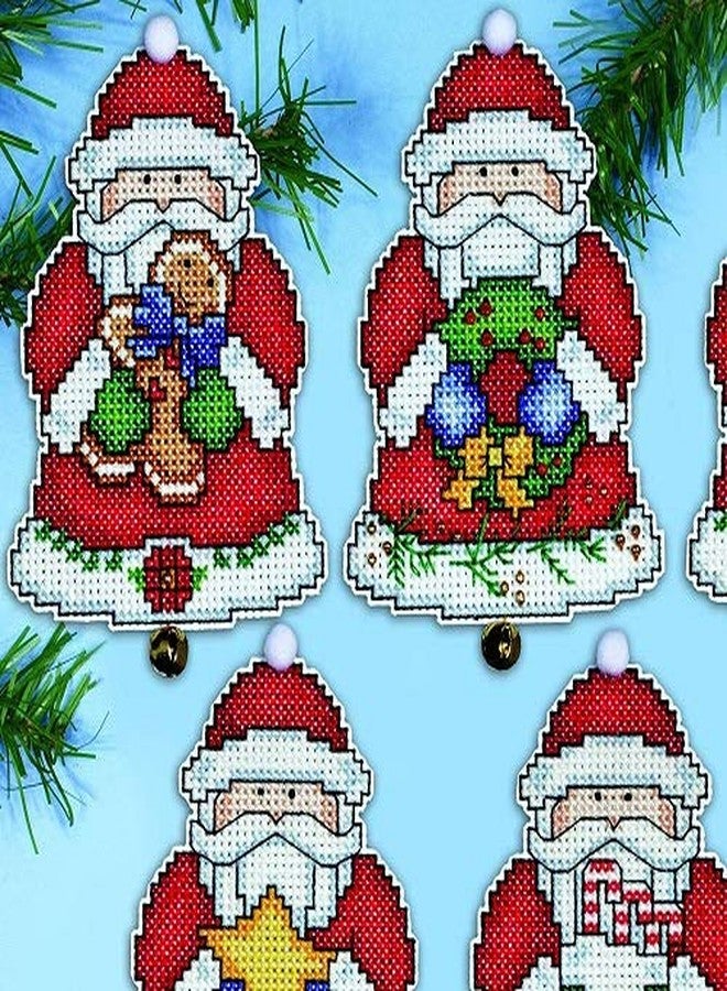 Tobin Santa Ornaments Plastic Canvas Kit, 3 by 4-Inch, Set of 6 - Image 2