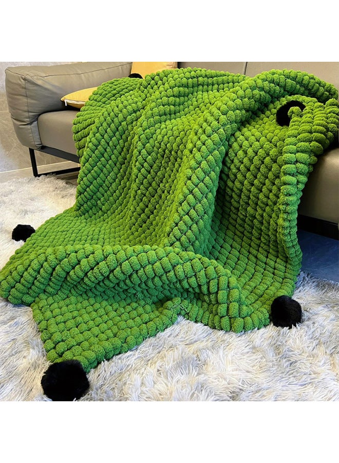 Ball Line Woven Blanket Handmade DIY Material Wool Bag Blanket Coarse Cushion For Sofa Nap In Winter 2024-Color:Marshmallow Color Free Tools + Tutorial Soft And Encrypted-Applicable Models:2 Balls Of Thread Suitable For Knitting Scarves And Free Ring Needles - Image 2
