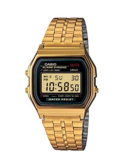Water Resistant Stainless Steel Digital Casio Watch A159WGEA-1 - 33 mm - Gold