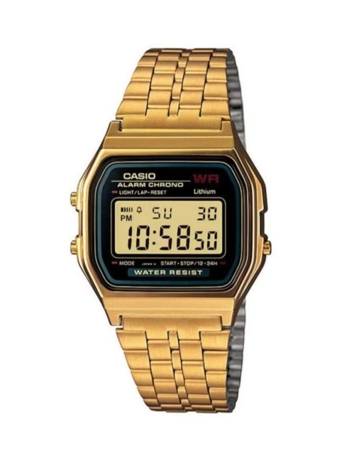CASIO - Water Resistant Stainless Steel Digital Casio Watch A159WGEA-1 - 33 mm - Gold - Image 1