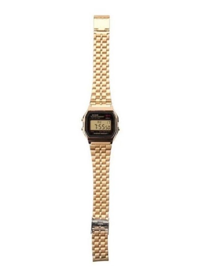 CASIO - Water Resistant Stainless Steel Digital Casio Watch A159WGEA-1 - 33 mm - Gold - Image 1