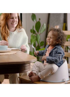 ingenuity Simplicity Seat Easy-Clean Booster – Soft Seat, Easy to Wipe & Strap On, No Assembly Needed, Grey (6–36 Months)  - Image 2