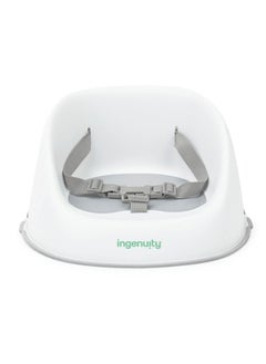 ingenuity Simplicity Seat Easy-Clean Booster – Soft Seat, Easy to Wipe & Strap On, No Assembly Needed, Grey (6–36 Months)  - Image 1