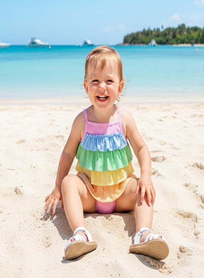 Socutebabe ملابس سباحة للأطفال الرضع من Socutebabe، قطعة واحدة بأكمام طويلة، بدلة سباحة للأطفال، ملابس استحمام للأطفال، واقي من الطفح الجلدي للشاطئ (متعددة الألوان، 12-18 شهرًا) - Image 2