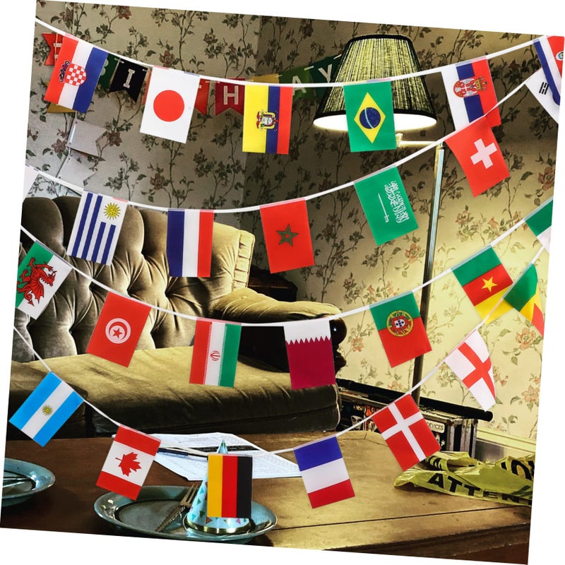 Decorative Countries String Flags Bunting For Football Cup Celebrations Easy To Hang - Image 4