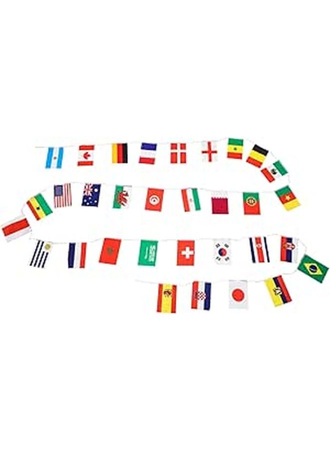 Decorative Countries String Flags Bunting For Football Cup Celebrations Easy To Hang - Image 1