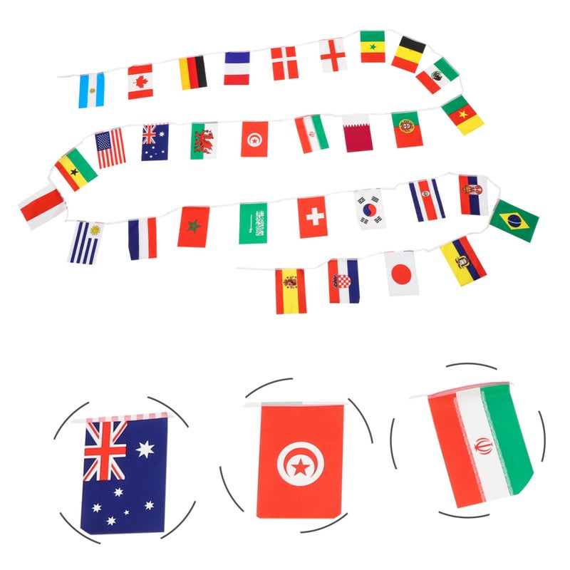 Decorative Countries String Flags Bunting For Football Cup Celebrations Easy To Hang - Image 5