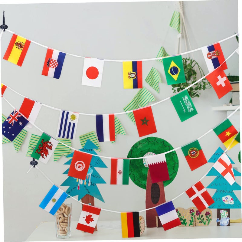 Decorative Countries String Flags Bunting For Football Cup Celebrations Easy To Hang - Image 3