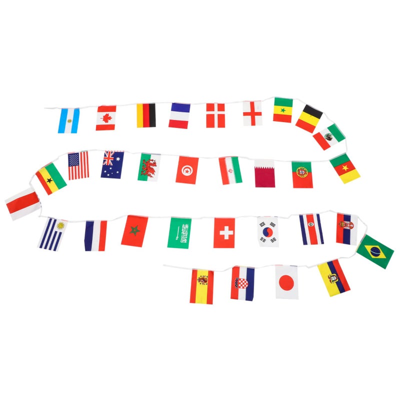 Decorative Countries String Flags Bunting For Football Cup Celebrations Easy To Hang - Image 2