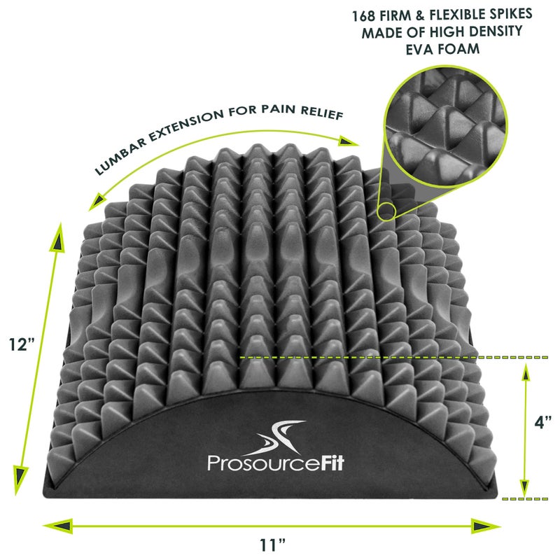 ProsourceFit Arched Back Stretching Spike Orthopedic Traction Device & Lower Lumbar Massage Support, Blue - Image 2