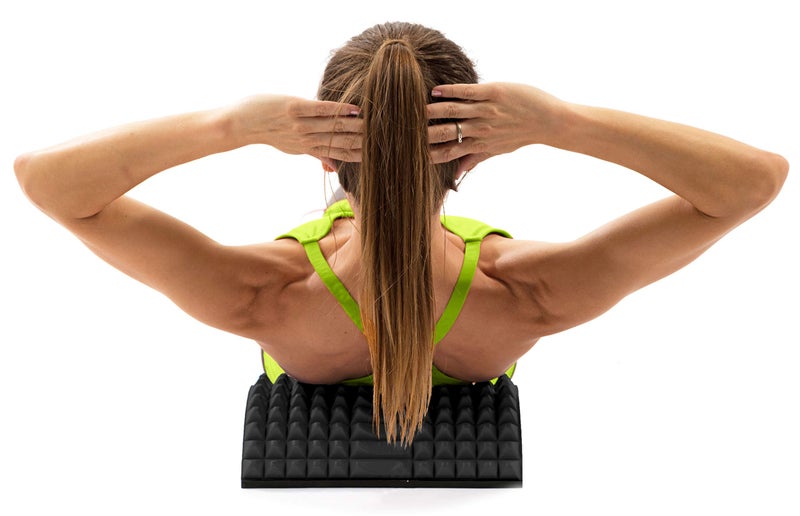 ProsourceFit Arched Back Stretching Spike Orthopedic Traction Device & Lower Lumbar Massage Support, Blue - Image 3