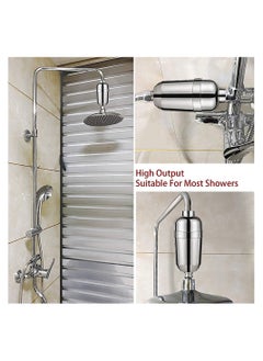 Meiyilan Shower Filter Water Filter with Silver Layer 16 Stage, Suitable for People with Sensitive and Dry Skin and Scalp, Filters Chlorine and Impurities - Filtered Shower Head Softener for Hard Water  - Image 5