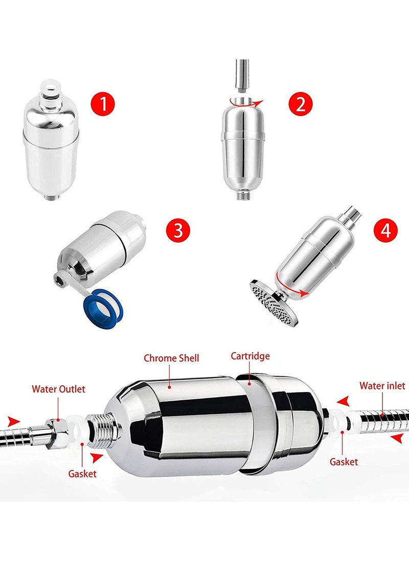 Shower Filter Water Filter with Silver Layer 16 Stage, Suitable for People with Sensitive and Dry Skin and Scalp, Filters Chlorine and Impurities - Filtered Shower Head Softener for Hard Water - pzsku/Z2184F28097DF883FD0F2Z/45/_/1696851859/ac01c73b-7f88-421b-bffc-d27e9feccdf8