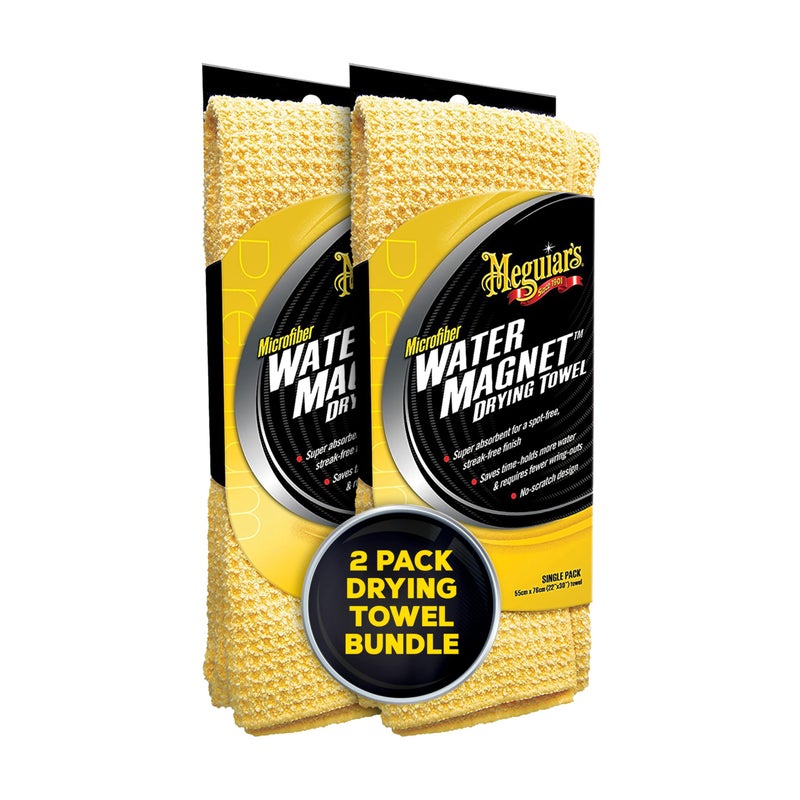 Meguiar's Microfiber Towel, Water Magnet, 2 Pack | Car Drying | Super Absorbent | Scratch-Free - Image 1