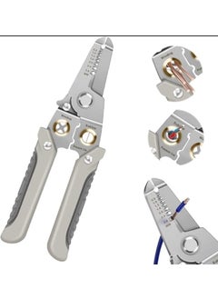 Deoxys Deoxys 6in1 Wire Stripper Including Safty Lock Cutting Clamping Stripping Winding Spliting Crimping Wires Bulitin Spring Wire Cutter Portable OneHand Operation Electrician Plier Tool  - Image 1