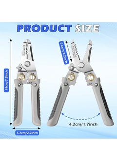 Deoxys Deoxys 6in1 Wire Stripper Including Safty Lock Cutting Clamping Stripping Winding Spliting Crimping Wires Bulitin Spring Wire Cutter Portable OneHand Operation Electrician Plier Tool  - Image 4