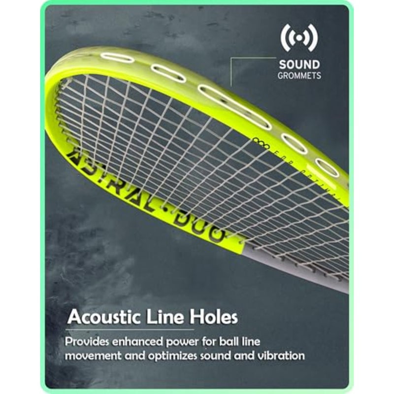 Composite Carbon Fiber Squash Racket Set High-Strength Nylon String 230g Lightweight Racquet For Beginners and Professionals Tournament-Ready Design - Image 4