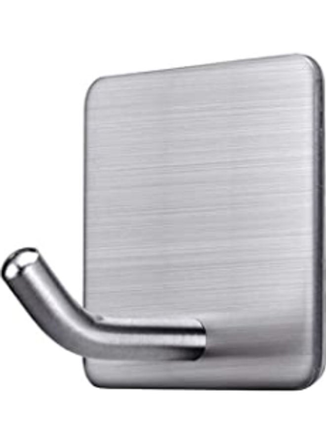 NIBEMINENT 6-Pack Self Adhesive Stainless Steel Heavy Duty Wall Hook Silver 