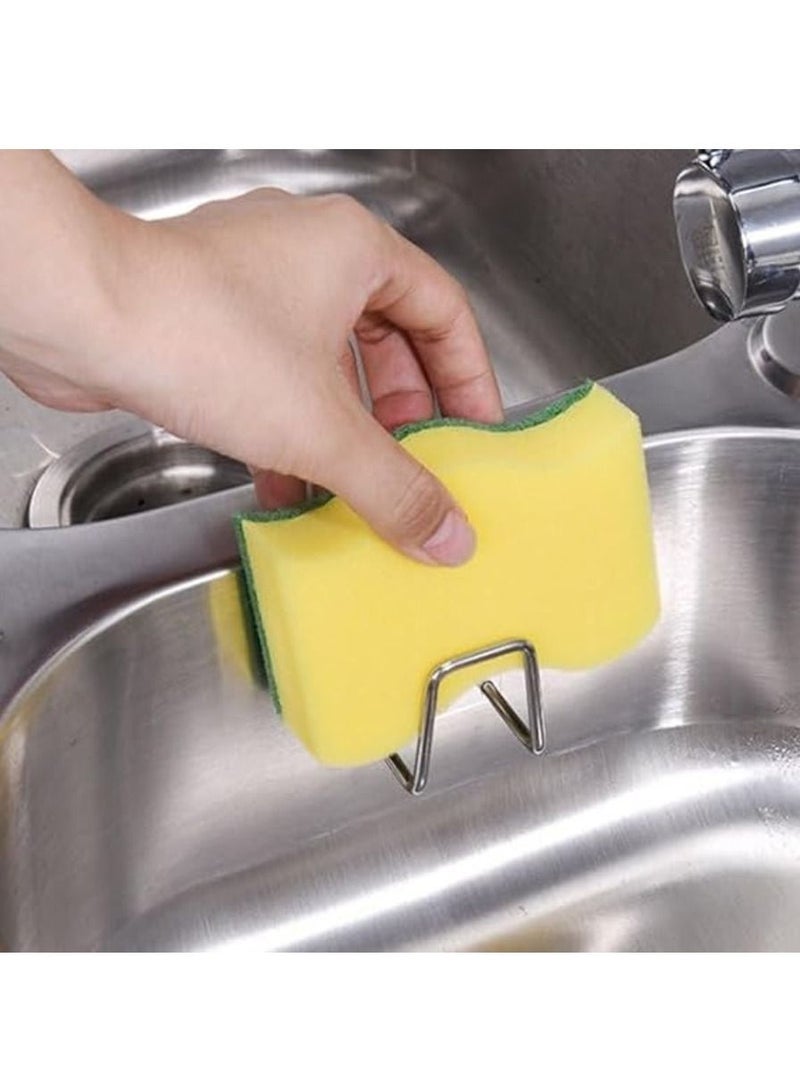 Kitchen Stainless Steel Sink Sponges Holder Self Adhesive Drain Drying Rack Kitchen Wall Hooks Accessories Storage Organizer - Image 2