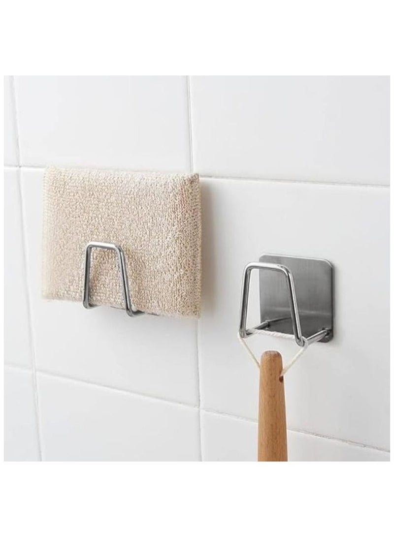 Kitchen Stainless Steel Sink Sponges Holder Self Adhesive Drain Drying Rack Kitchen Wall Hooks Accessories Storage Organizer - Image 5