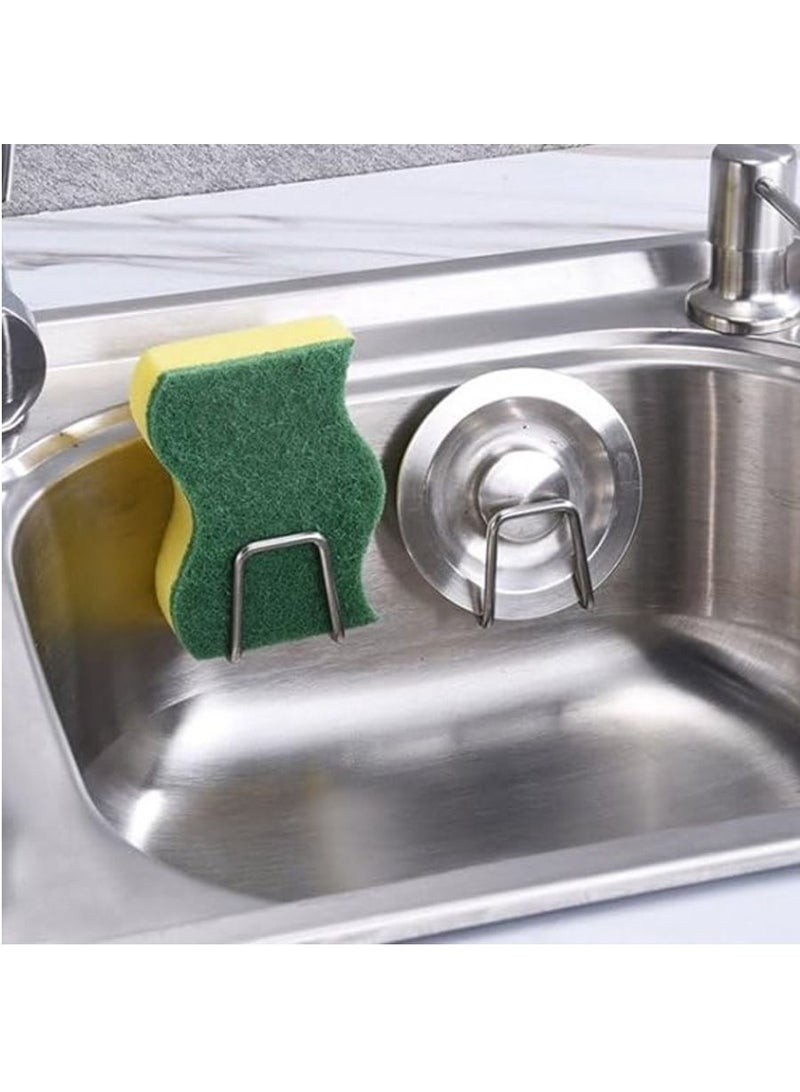 Kitchen Stainless Steel Sink Sponges Holder Self Adhesive Drain Drying Rack Kitchen Wall Hooks Accessories Storage Organizer - Image 3