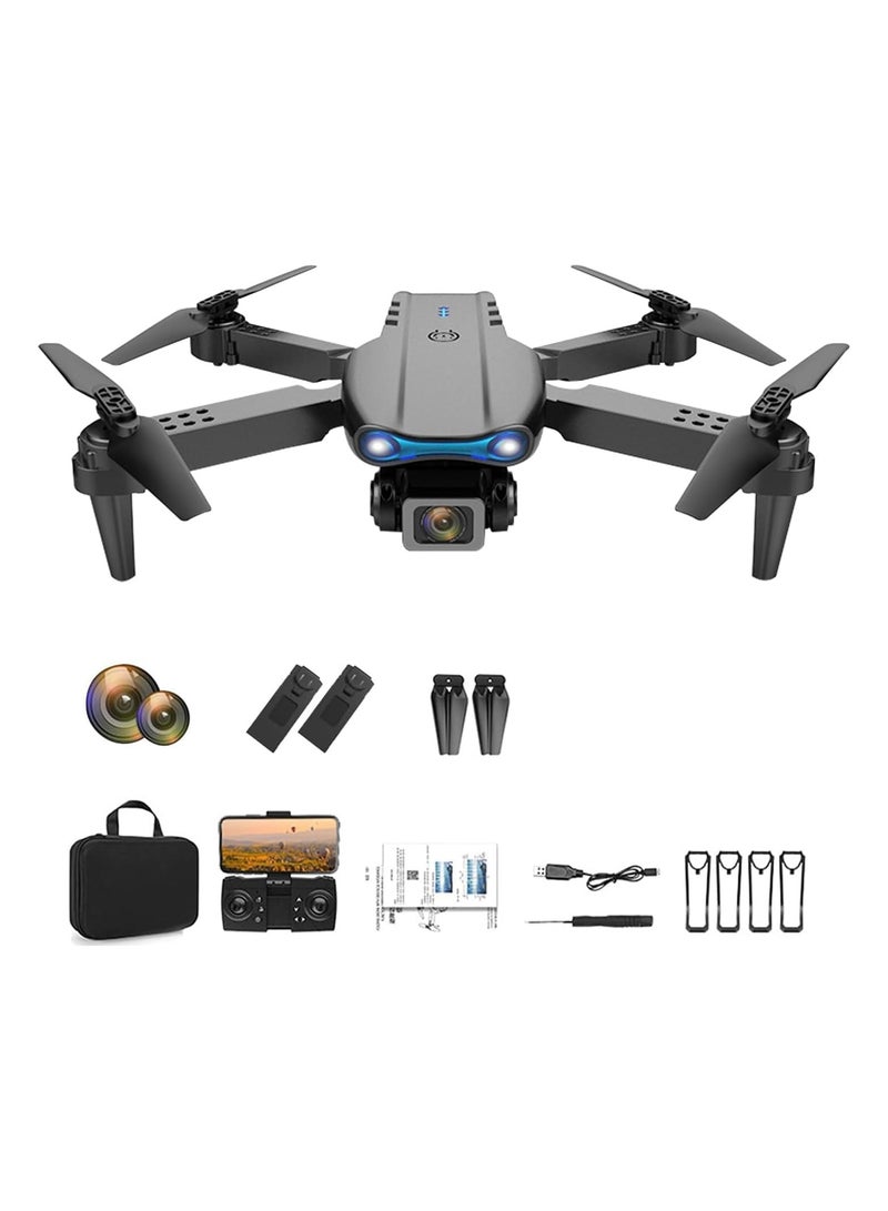 E88 Pro Ayoo Best New Mini Drone With Camera 4k for adult For Kids hd Dual Camera Adults and Teenager Fordable Remote RC HD 1080P Quad-Copter FPV Wifi Transmission Phone Control Black - Image 5