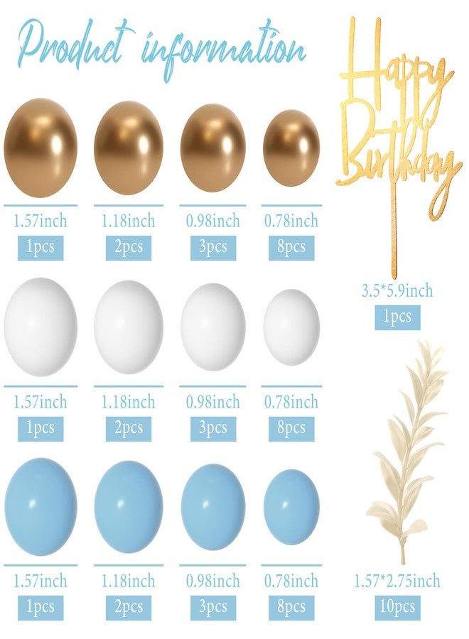 MIAHART Ball Cake Toppers Boho Grass Cake Topper Ball Cake Insert Decoration for Birthday Wedding Baby Shower Party Decorations Boho Themed Party Supplies (gold，light blue，white) - Image 2