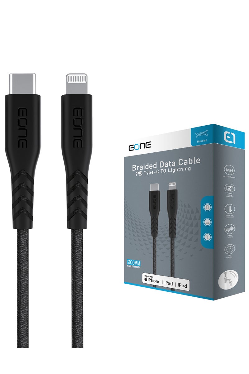 Eone Original Certified iPhone Cable 1.2 m – PD Fast Charging up to 50% in 30 min - Image 2