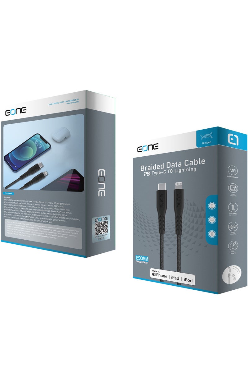 Eone Original Certified iPhone Cable 1.2 m – PD Fast Charging up to 50% in 30 min - Image 4