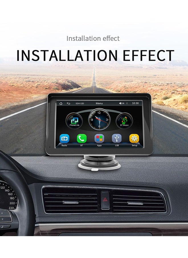 XUTIANZE - XUTIANZE Wireless Carplay Screen for Car,7 inch HD IPS Touch Screen Portable Car Radio Audio Receivers, Wireless Android Auto Screen with Dual Bluetooth/MirrorLink/GPS/Voice Control/AUX/FM Transmit - Image 1