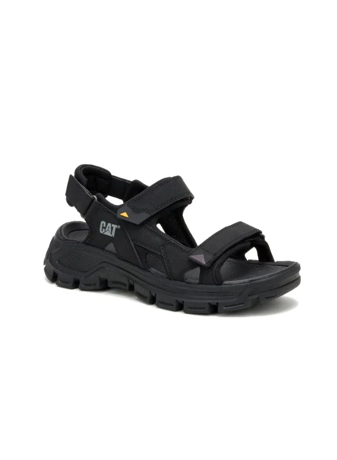 Caterpillar CAT Criterion 2 Strap Black Men’s Sandal – PU‑Coated Suede, Soft EVA Comfort Footbed, Stretch Lining, Durable T1419 Rubber Outsole