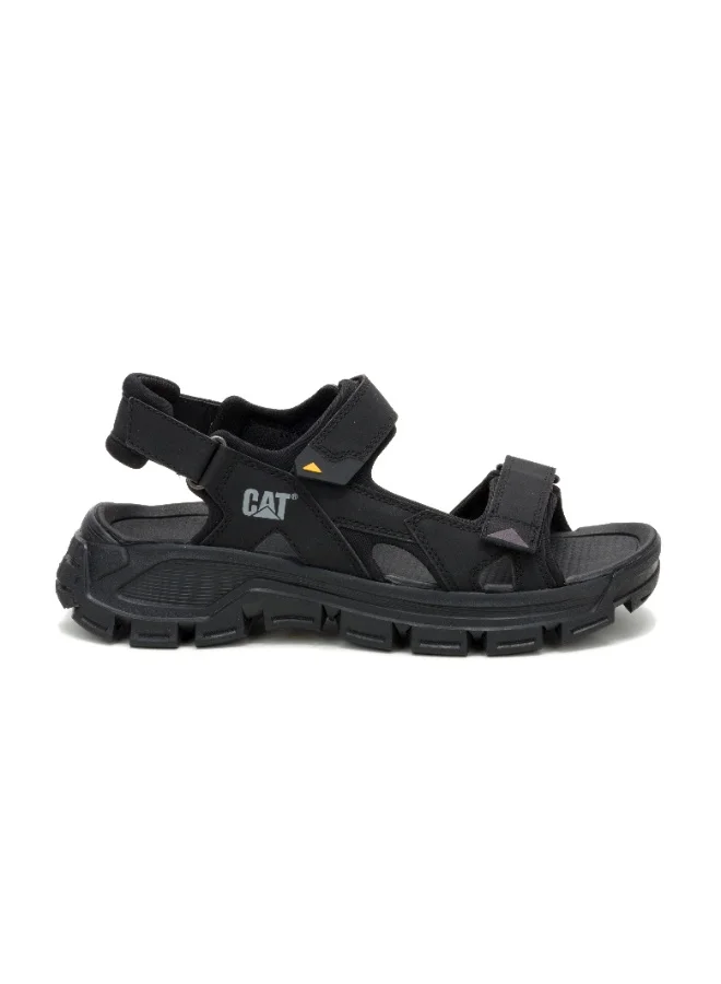 Caterpillar CAT Criterion 2 Strap Black Men’s Sandal – PU‑Coated Suede, Soft EVA Comfort Footbed, Stretch Lining, Durable T1419 Rubber Outsole