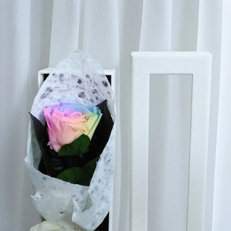 Bluejw Eternal Rose Gift Box - Single Preserved Rose Bouquet with Dried Plants for Valentine's Day, Birthdays, Graduations & Holiday Parties - Image 2