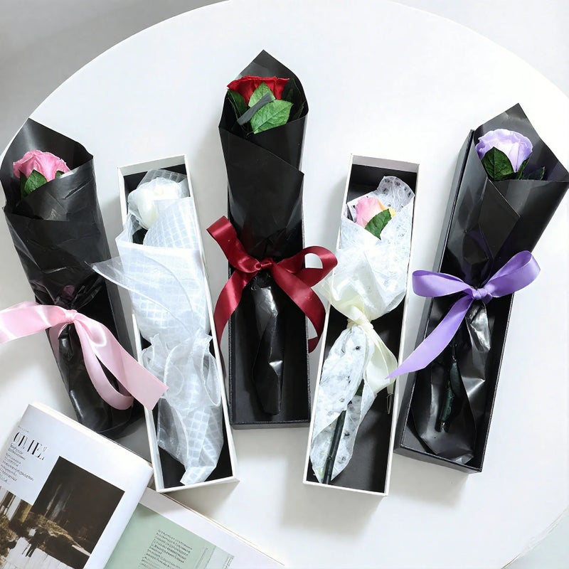 Bluejw Eternal Rose Gift Box - Single Preserved Rose Bouquet with Dried Plants for Valentine's Day, Birthdays, Graduations & Holiday Parties - Image 5