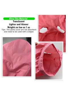 AQX AQX Adult Leakproof Underwear for Incontinence, Washable Low Noise Reusable Adult Diaper Cover, Pink Plastic Pants Cover Unisex 2Pcs (S, Pink)  - Image 5