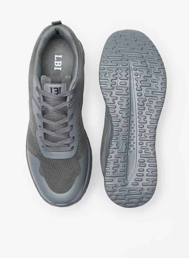 LBL by Shoexpress Mesh Low Ankle Sneakers with Lace-Up Closure