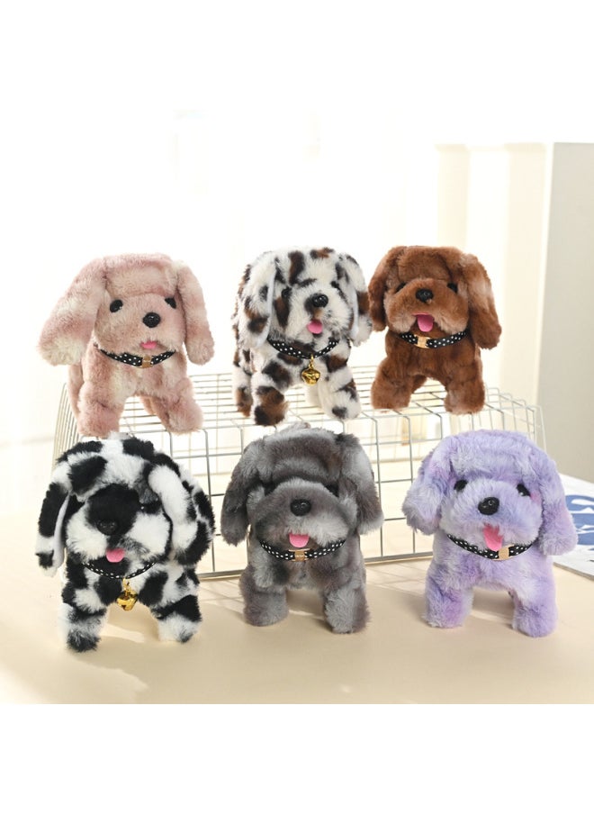 Electric Plush Spot Puppy Simulation Plush Cute Doll Calling Walking Pet Electronic Children's Toy Dog-Color:Gradient Purple  - Image 3