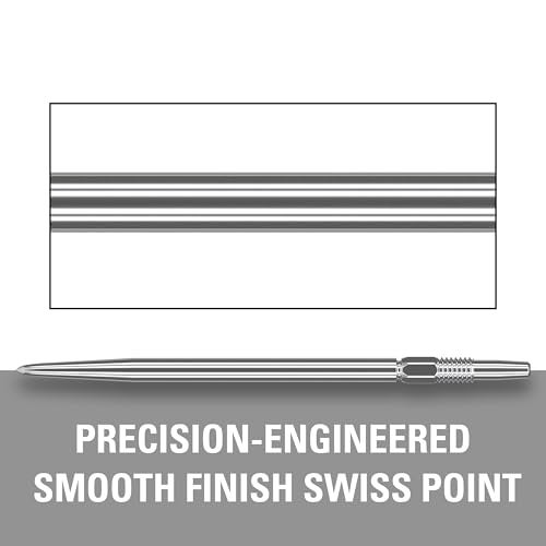 Target Darts Swiss Points, Smooth Swiss Point Dart Tips (3 Pack Set of Tips) 26MM, Silver | Change Dart Points, Professional Darts Accessories - Image 5