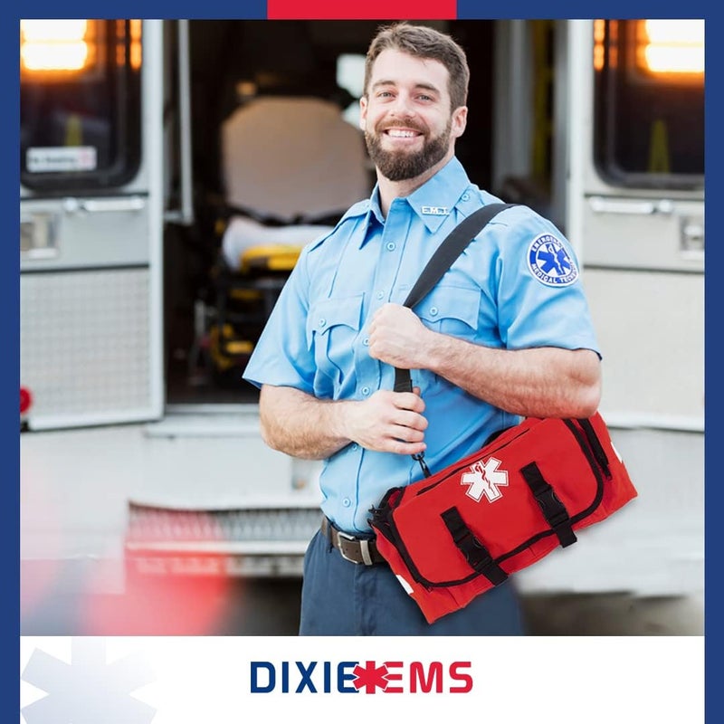 Dixie Ems Dixigear First Responder On Call Trauma Bag W/Reflectors - Red - Image 3