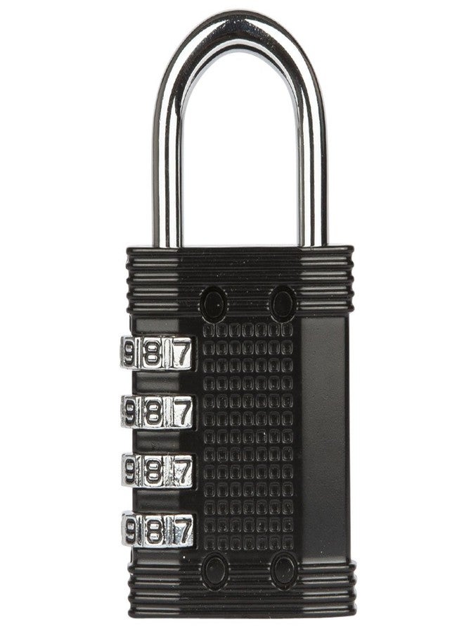 FortLocks Padlock - 4 Digit Combination Lock for Gym Outdoor & School Locker, Fence, Case & Shed - Heavy Duty Resettable Set Your Own Combo - Waterproof & Weatherproof (2 Pack - Black) - Image 4