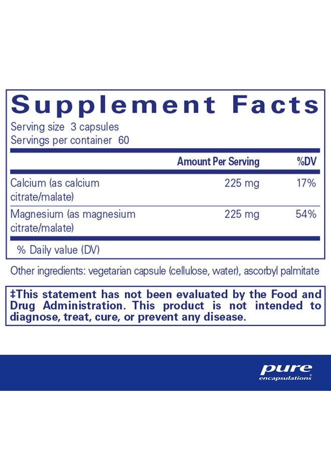 Pure Encapsulations Calcium Magnesium (Citrate/Malate) | Supplement to Support Bone and Cardiovascular Health* | 180 Capsules - Image 2