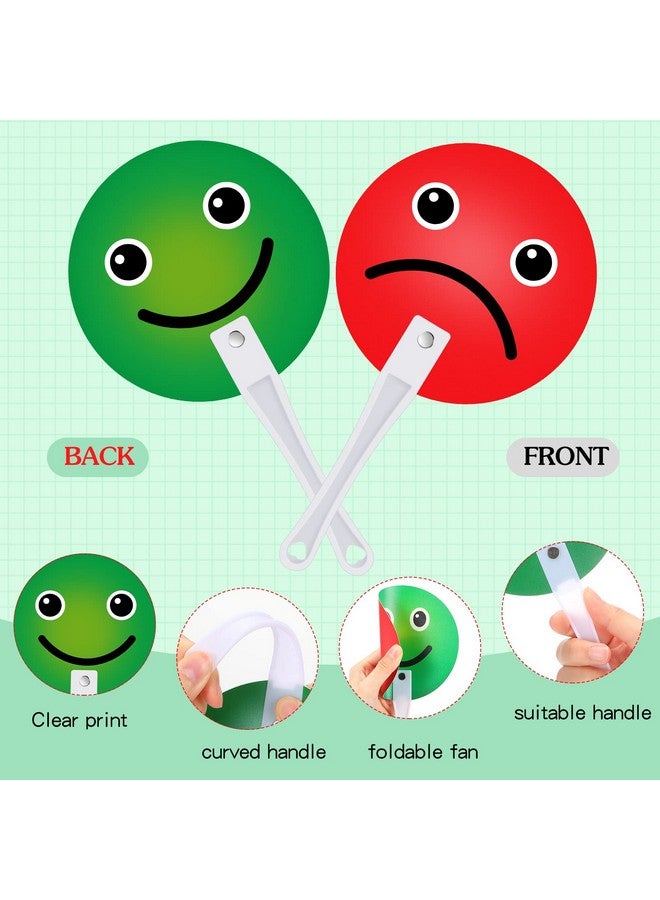 ماكاري مجموعة من 30 مضرب تصويت للفصول الدراسية، لوازم مفيدة للمعلمين في الفصول الدراسية، لافتة بلاستيكية للوجه، مضرب صواب أو خطأ باللونين الأخضر والأحمر، مضرب صواب أو خطأ لطلاب المدارس - Image 4